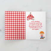 ファームレッドバーンレッドヘアボーイハッピーバースデー カード (内部)