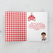 ファームレッド誕生日アフリカンアメリカン・ボーイ サンキューカード (内部)