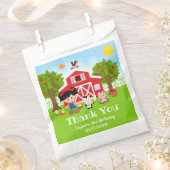 ファームレッド誕生日ブラックヘアガールサンキュー フェイバーバッグ (クリップ留めされた状態)