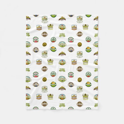 ファームロゴ フリースブランケット (正面)