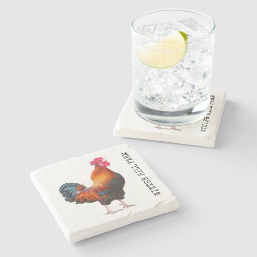 ファームロースターパーソナライズされたストーンコースター ストーンコースター (横)