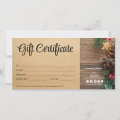 ファームヴィンテージクリスマスギフトバウチャークラフト紙 (正面)