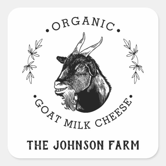 ファーム名 |リース |ヤギのミルクチーズ |ヴィンテージ スクエアシール (正面)