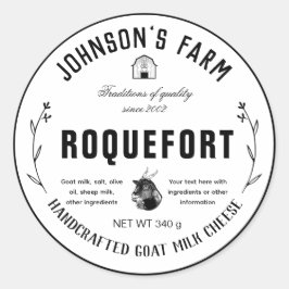 ファーム名 |リース |ヤギのミルクチーズ |ヴィンテージ| ラウンドシール