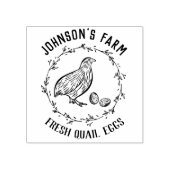ファーム名 |リース | Quail Eggsカートンスタンプ ラバースタンプ (インプリント)