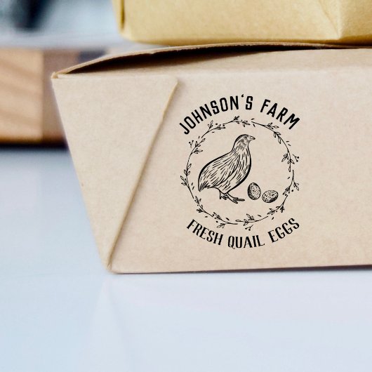 ファーム名 |リース | Quail Eggsカートンスタンプ ラバースタンプ