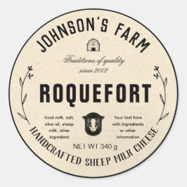 ファーム名 |リース | Sheep Milkチーズ |ヴィンテージ| ラウンドシール