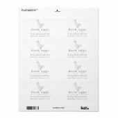 ファーム向け個人用に設定されたダック卵カートンラベル、Coop ラベル (フルシート)