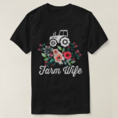 ファーム妻農家妻ギフト農家農業トラクト Tシャツ (デザイン正面)