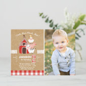 ファーム招待状誕生日オールドマクドナルドカントリー 招待状 (スタンド正面)