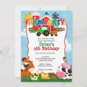 ファーム招待状 – ファーム誕生日パーティーの招待 招待状 (正面)