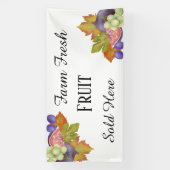 ファーム新鮮なフルーツ追加文字 横断幕 (縦)