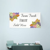 ファーム新鮮なフルーツ追加文字 横断幕 (トレードショー)