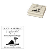 ファーム新鮮なプロデュース納屋農家市場の名前を追加 ラバースタンプ (押印)