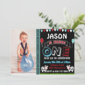 ファーム牛誕生日招待状とフォト招待状 招待状 (スタンド正面)