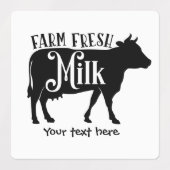 ファーム生乳の追加文字 ラベル (デザイン2)