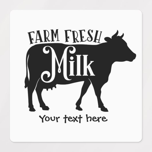 ファーム生乳の追加文字 ラベル (デザイン2)