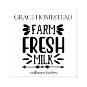 ファーム生乳農家市場の名前の追加 ラバースタンプ (インプリント)