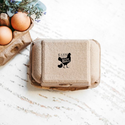 ファーム生卵ヴィンテージスクリプト卵スタンプ ラバースタンプ