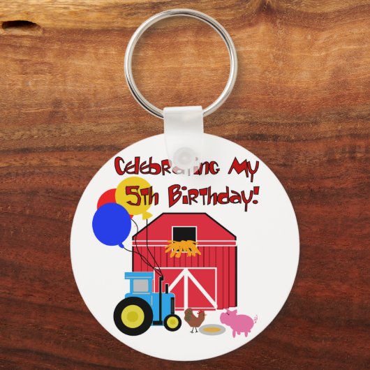 ファーム第5誕生日Tシャツとギフト キーホルダー (正面)