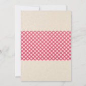 ファーム納屋周囲の庭ガール誕生パーティーの招待 招待状 (裏面)