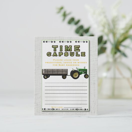 ファーム納屋周囲の庭トラクタータイムカプセルベビーシャワー (スタンド正面)