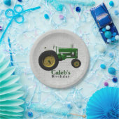 ファーム納屋周囲の庭トラクターバースデーパーティカスタムー ペーパープレート (パーティー)