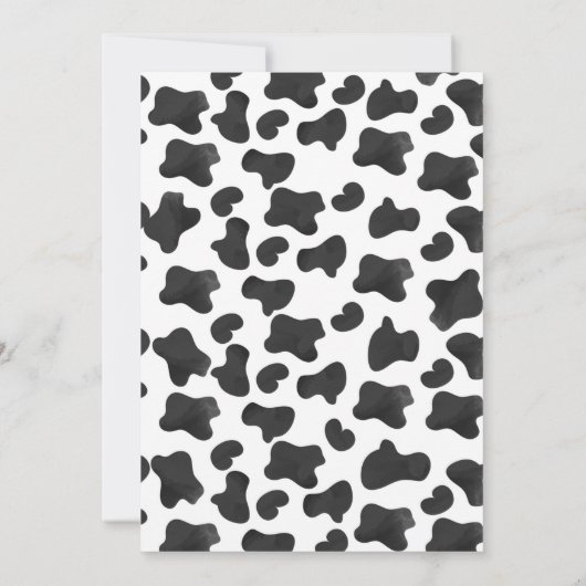 ファーム納屋周囲の庭バースデーパーティ招待状 招待状 (裏面)