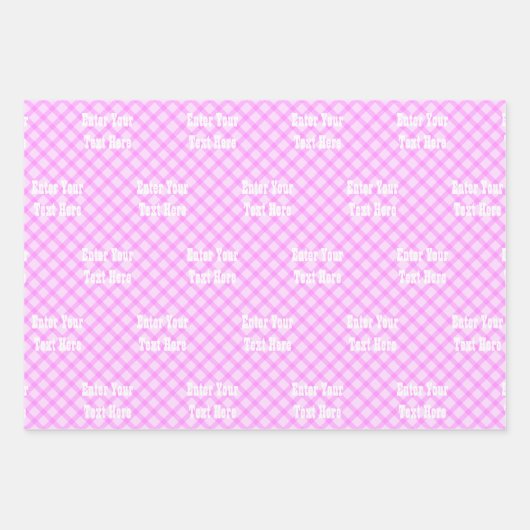 ファーム納屋周囲の庭動物ジンガムピンク ラッピングペーパーシート (正面3)