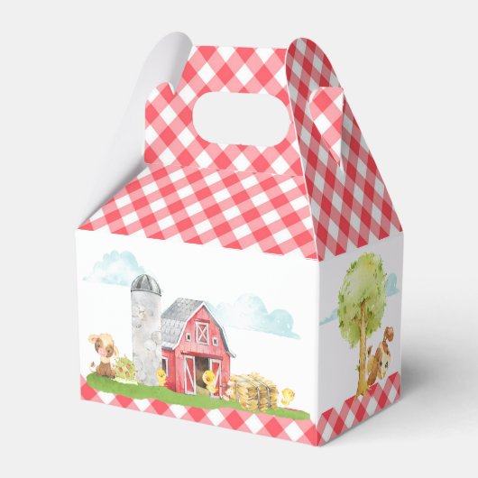 ファーム納屋周囲の庭動物誕生日 フェイバーボックス (裏面サイド)