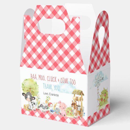 ファーム納屋周囲の庭動物誕生日 フェイバーボックス (オープン)