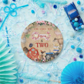 ファーム納屋周囲の庭動物誕生日 ペーパープレート (パーティー)