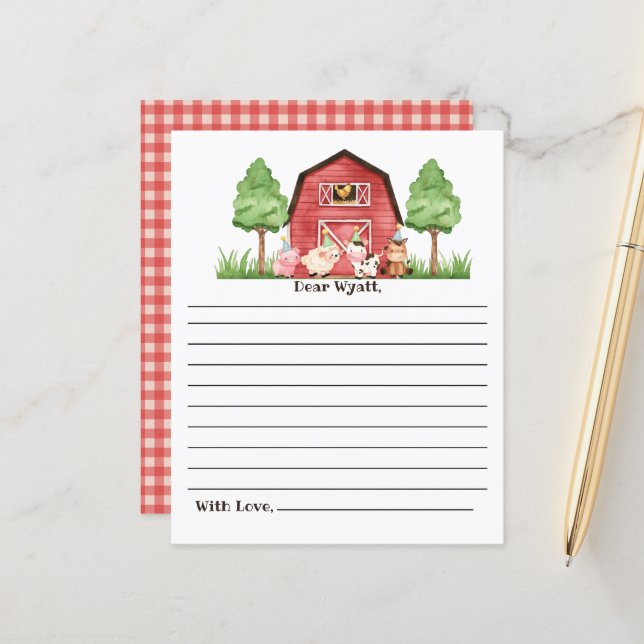 ファーム納屋周囲の庭第1タイムカプセルカード (正面/裏面インサイチュ)