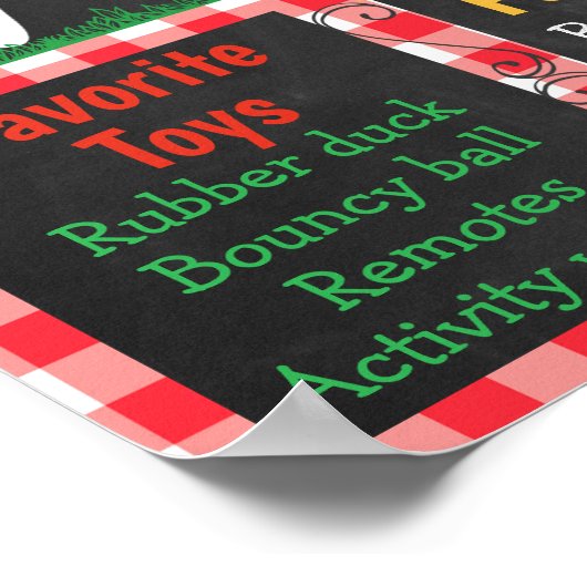 ファーム納屋周囲の庭第1回バースデーマイルストーンポスター ポスター (角)