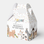 ファーム納屋周囲の庭誕生日パーティー フェイバーボックス (裏面サイド)