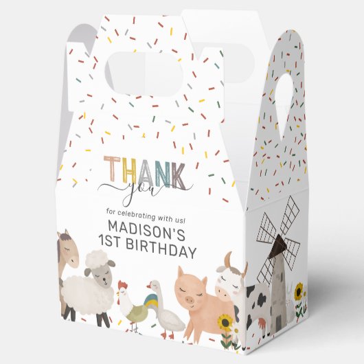 ファーム納屋周囲の庭誕生日パーティー フェイバーボックス (オープン)