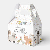 ファーム納屋周囲の庭誕生日パーティー フェイバーボックス (正面サイド)