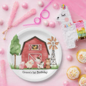 ファーム納屋周囲の庭誕生日プレート ペーパープレート (パーティー)