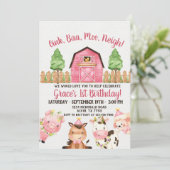 ファーム納屋周囲の庭1st誕生日 招待状 (スタンド正面)