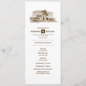 ファーム素朴クラフト紙結婚式 プログラム (正面)