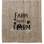 ファーム素朴スウィートファームハウスパーソナライズされた シャワーカーテン (正面)