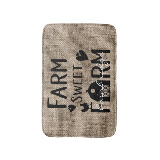 ファーム素朴スウィートファームハウスパーソナライズされた バスマット (正面縦)
