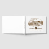 ファーム素朴スケッチ結婚ズゲストブック ゲストブック (全面)