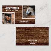 ファーム素朴スタイルホースフォトコーチウマ科のング 名刺 (正面/裏面)