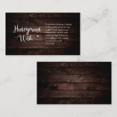 ファーム素朴ダークウッド、ハネムーンウィッシュ エンクロージャーカード (正面/裏面)