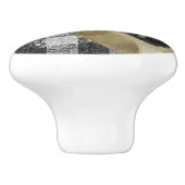 ファーム素朴ハウスウッシュブラックnホワイトギンガムチェック セラミックノブ (側面)