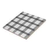 ファーム素朴ハウスグレーアンドホワイトバッファローチェック タイル (側面)