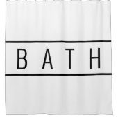 ファーム素朴ハウスシックホワイトブラック シャワーカーテン (正面)