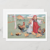 ファーム素朴ヴィンテージハッピーイースター シーズンカード (正面/裏面)