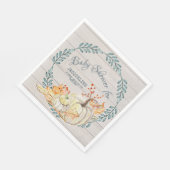 ファーム素朴秋リースnカボチャベビーシャワー スタンダードランチョンナプキン (角)